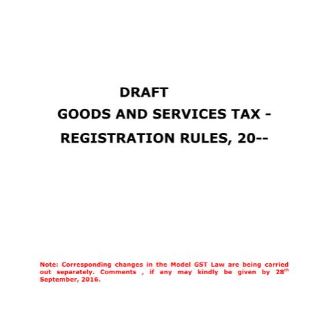 Document preview: draft registration rules — gst, India (CERFA n°draft-registration-rules)