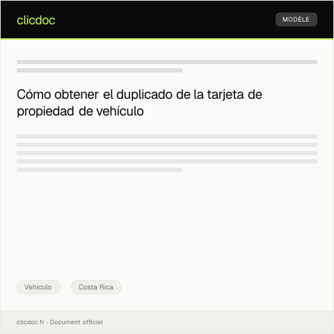 Vista previa del documento Duplicado de tarjeta de propiedad de vehículo en el Registro Nacional — Vehículo, Costa Rica