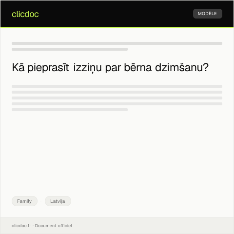 Document preview: Dzimtsarakstu nodaļas izziņas par bērnu dzimšanu — Family, Latvija