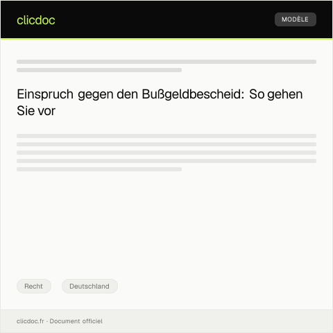 Dokumentvorschau: Einspruch gegen den Bußgeldbescheid vom 15.03.2023 — Recht, Deutschland