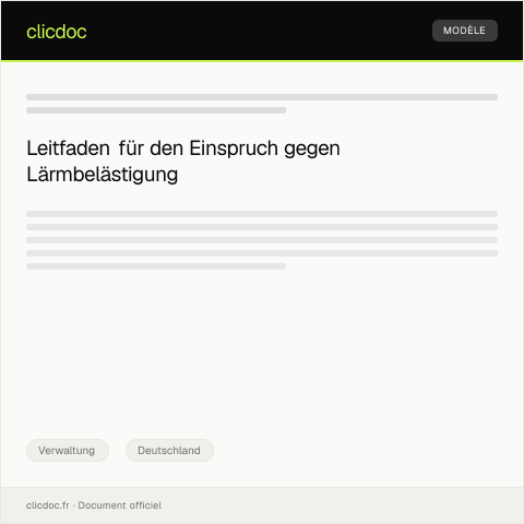 Dokumentvorschau: Einspruch gegen eine erlassene Ordnungswidrigkeit wegen Lärmbelästigung — Verwaltung, Deutschland