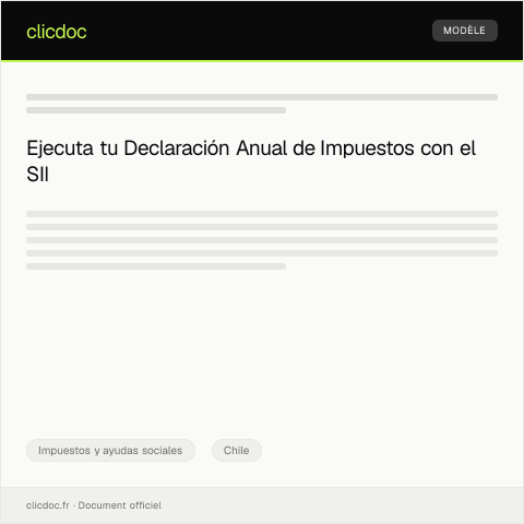 Vista previa del documento Ejecutar la declaración anual de impuestos (Formulario F22) — Impuestos y ayudas sociales, Chile
