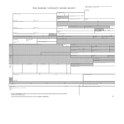 Document preview: Əlavə bəyannamə (səlahiyyətli iqtisadi operator) — Bəyannamə (déclaration), Azərbaycan