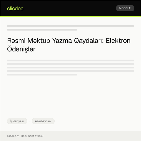 Document preview: Elektron vergi və gömrük ödənişlərinin və qəbzlərin alınması — İş dünyası, Azərbaycan