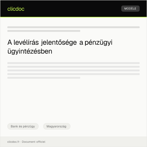 Document preview: Elektronikus hiteles pénzügyi adatszolgáltatás — Bank és pénzügy, Magyarország