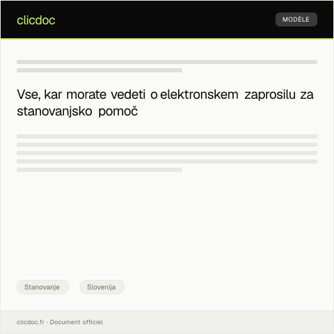 Document preview: Elektronski zaprosili za stanovanjsko pomoč na Finančni upravi — Stanovanje, Slovenija