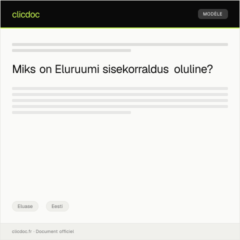 Document preview: Eluruumi sisekorraldus- ja planeeringulahendus — Eluase, Eesti