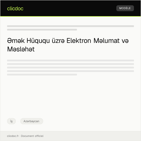 Document preview: Əmək hüququ üzrə elektron hüquqi məsləhət və məlumat — İş, Azərbaycan
