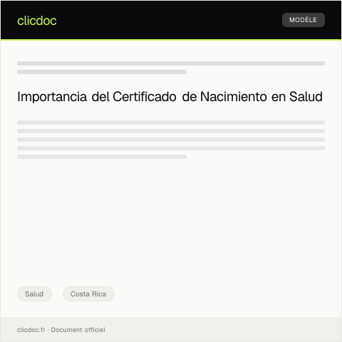 Vista previa del documento Emisión de certificado de nacimiento para fines de salud — Salud, Costa Rica