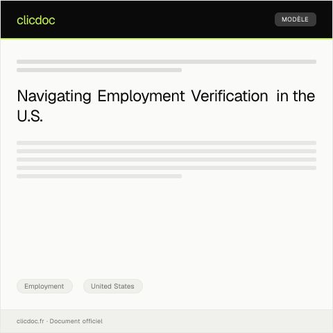 Document preview: Request for Verification of Employment — Employment, United States