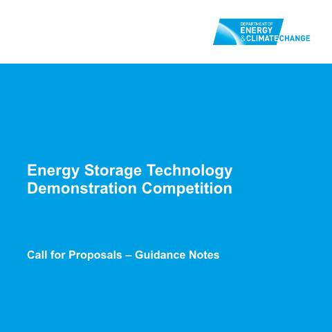 Document preview: Energy Storage Technology Demonstration Competition: application form — Department of Energy & Climate Change, United Kingdom
