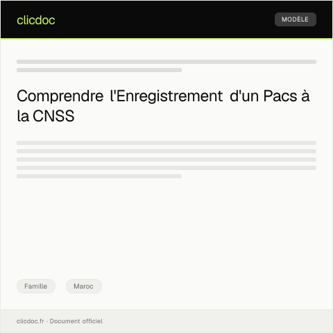 Aperçu du document Enregistrement d’un Pacs via Portail Digital — Famille, Maroc