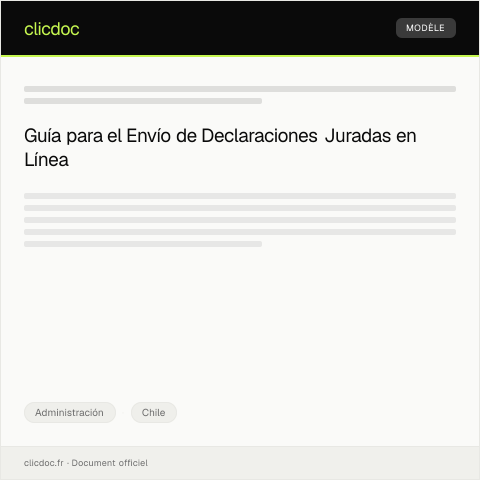 Vista previa del documento Envío y recepción de declaraciones juradas en línea — Administración, Chile