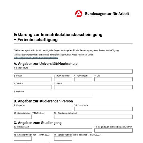 Dokumentvorschau: erklaerung-zur-immatrikulationsbescheinigung-deutsch_ba055013 — Öffnet in neuem Tab Erklärung zur Immatrikulationsbescheinigung Erklärung zur Immatrikulationsbescheinigung - (deutsch) pdf | 155.95 KB | barrierefrei — Familienkasse/erklaerung, Deutschland (CERFA n°erklaerung-zur-immatrikulationsbescheinigung-deutsch_ba055013)
