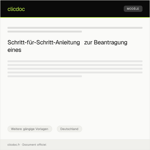 Dokumentvorschau: Erstellung eines Behindertenausweises — Weitere gängige Vorlagen, Deutschland