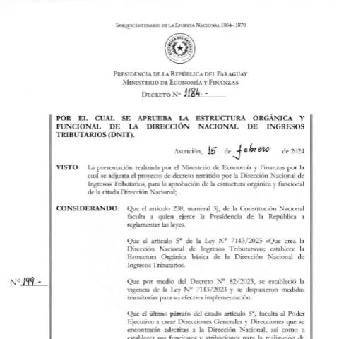 Vista previa del documento DECRETO1184-2 compressed — Isc, Paraguay