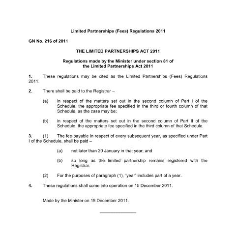 Document preview: GN No. 216 of 2011 — Document, Mauritius (CERFA n°GN-No.-216-of-2011)