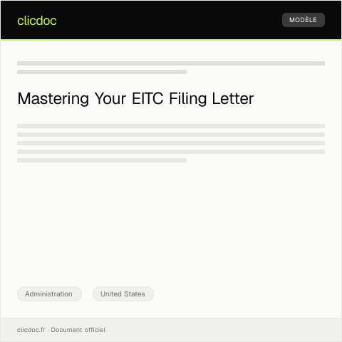 Document preview: Filing for Earned Income Tax Credit (EITC) — Administration, United States
