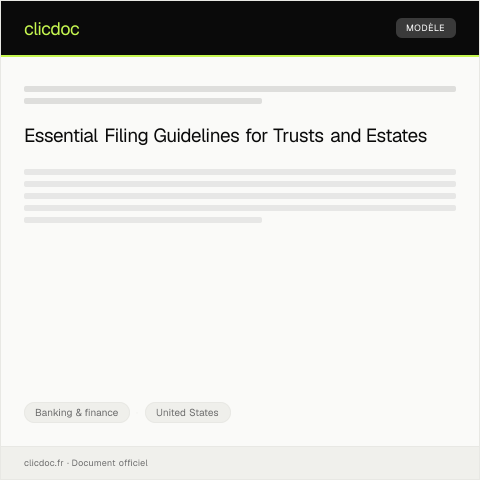 Document preview: Filing Requirements for Trusts and Estates — Banking & finance, United States