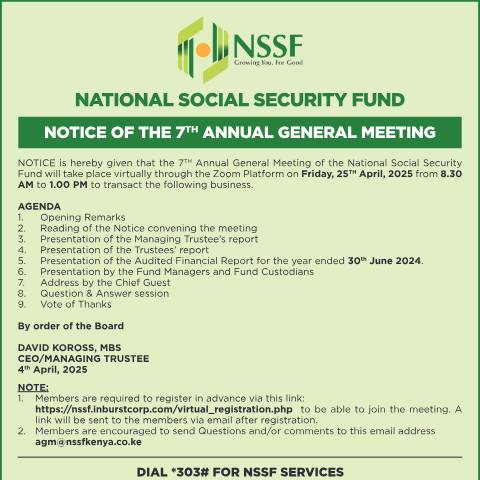 Document preview: Final Notice-AGM 2025 — Publication, Kenya (CERFA n°Final-Notice-AGM-2025)
