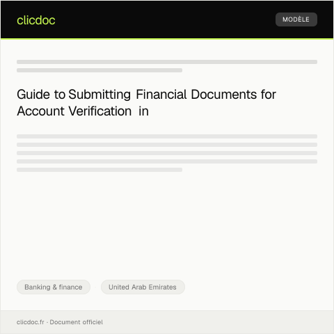 Document preview: Submission of Financial Document for Account Verification / تقديم المستندات المالية للتحقق من الحساب — Banking & finance, United Arab Emirates