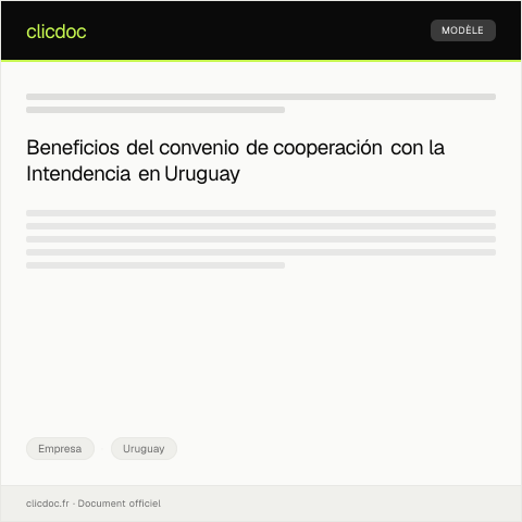 Vista previa del documento Firma de convenio de cooperación con la Intendencia — Empresa, Uruguay