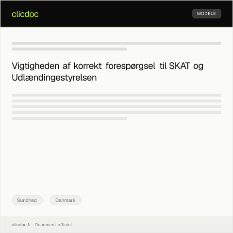 Document preview: Forespørgsel om adgang til helbredsdata til forskningsprojekter — Sundhed, Danmark