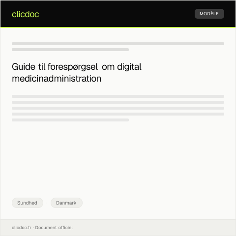 Document preview: Forespørgsel om muligheder for digitalt medicinadministrationssystem — Sundhed, Danmark