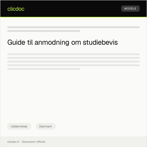 Document preview: Forespørgsel om udstedt studiebevis — Uddannelse, Danmark