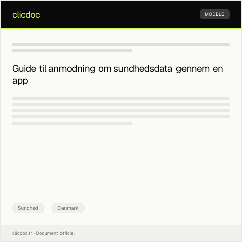 Document preview: Forespørgsel om adgang til sundhedsdata via app — Sundhed, Danmark