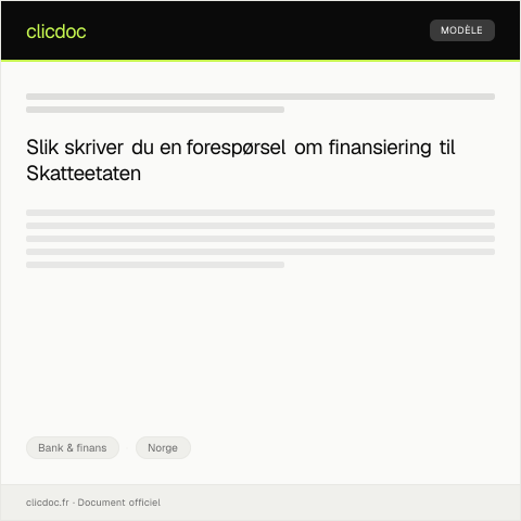Document preview: Forespørsel om finansieringsmuligheter for bedrifter — Bank & finans, Norge