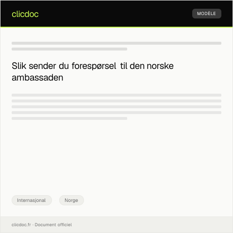 Document preview: Forespørsel om norsk ambassade i utlandet — Internasjonal, Norge