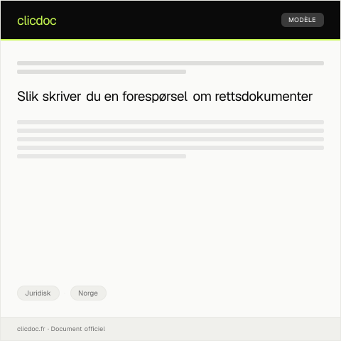 Document preview: Forespørsel om rettsdokumenter — Juridisk, Norge