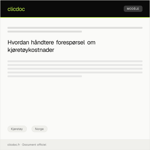 Document preview: Forespørsel om utgifter ved kjøretøy — Kjøretøy, Norge