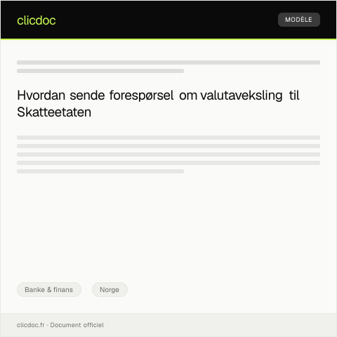 Document preview: Forespørsel om valutaveksling — Banke & finans, Norge