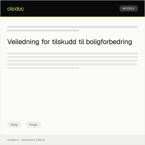 Document preview: Forespørsel om tilskudd til boligforbedring — Bolig, Norge