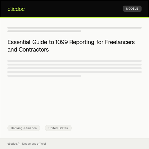 Document preview: Form 1099 Reporting Requirements — Banking & finance, United States