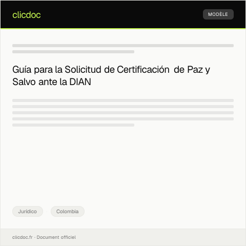 Vista previa del documento Formato de Solicitud de Certificación de Paz y Salvo — Jurídico, Colombia