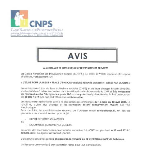 Aperçu du document CNPS-02 — Document CNPS (prévoyance sociale), Côte d'Ivoire