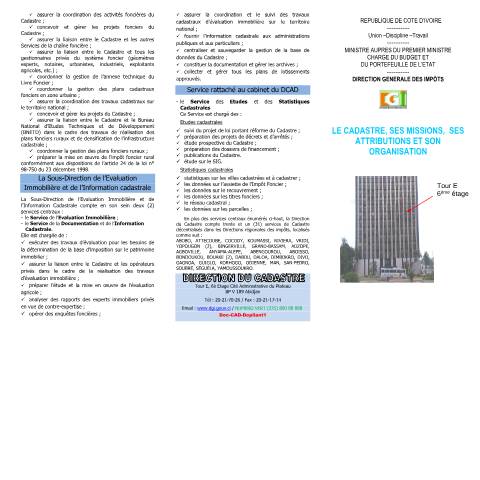 Aperçu du document DCAD MISSIONS ORGANISATIONS — Transfert de propriété, Côte d'Ivoire