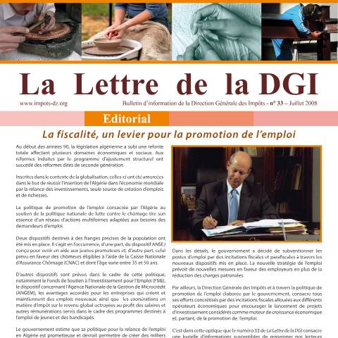 Aperçu du document LDGI 33 — Lettres de la DGI, Algérie (CERFA n°LDGI 33)