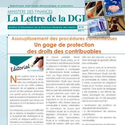 Aperçu du document LDGI 51 — Lettres de la DGI, Algérie (CERFA n°LDGI 51)