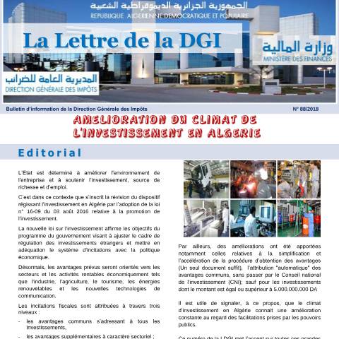 Aperçu du document LDGI_88_fr — Lettres de la DGI, Algérie (CERFA n°LDGI88fr)