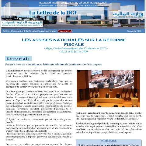 Aperçu du document LDGI_n-special_assises — Lettres de la DGI, Algérie (CERFA n°LDGIn specialassises)