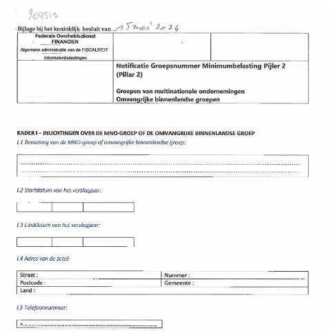 Aperçu du document Grafische voorstelling (PDF, 952.71 KB) — Notificatieformulier, Belgique (CERFA n°169-pillar-2-visueel-formulier-notificatie-groepsnummer)