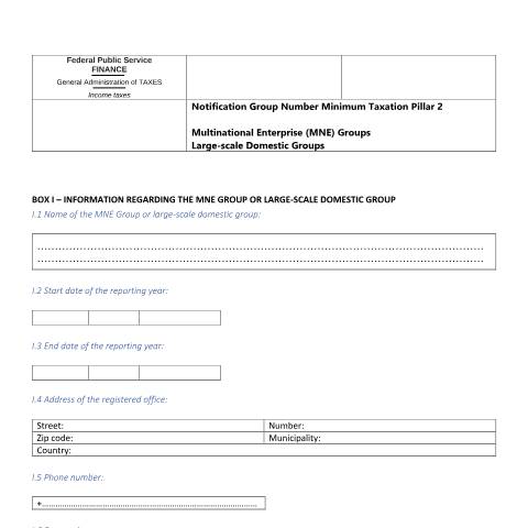 Aperçu du document English version — Formulaire de notification, Belgique (CERFA n°169-pillar-2-visual-notification-form)
