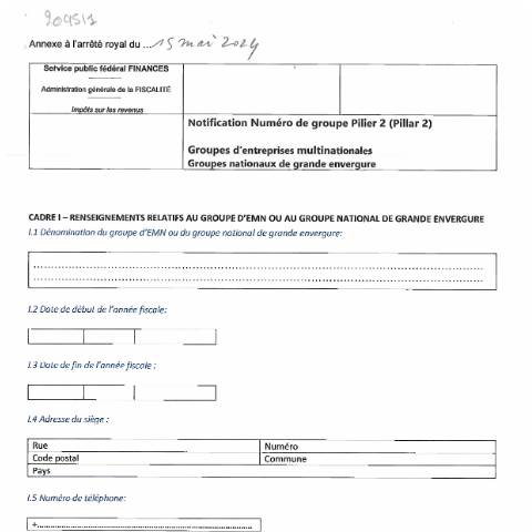 Aperçu du document Représentation graphique (PDF, 929.07 Ko) — Formulaire de notification, Belgique (CERFA n°169-pilier-2-formulaire-notification numero-bce-groupe)