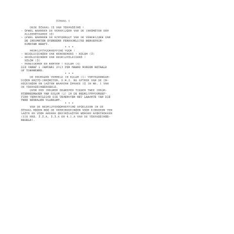 Aperçu du document Schalen 1 januari 2013 (KB 11 december 2012) (PDF, 113.18 KB) — FOD Financiën, Belgique (CERFA n°Schalen 2013)