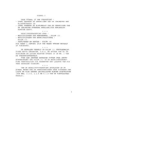 Aperçu du document Schalen 1 januari 2018 (KB 10 december 2017) (PDF, 83.1 KB) — FOD Financiën, Belgique (CERFA n°700-schalen-20180101)