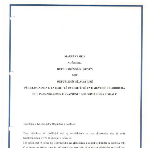 Document preview: Shkarko marrëveshjen — Marreveshjet Nderkombetare, Kosovë